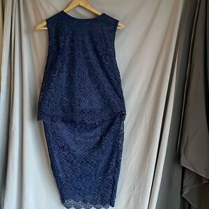 Uniqlo Lace Top and Pencil Skirt Set